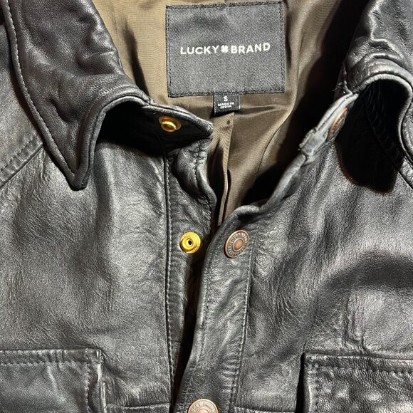 Lucky Brand Leather Jacket NWT Size Small - Picture 9 of 9